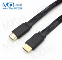 Câble plat HDMI mâle vers HDMI mâle, plaqué or, 1.5M, avec connecteur plat, pour télévision