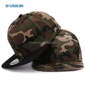 S-UNION Chất Lượng Cao Ngụy Trang Thể Thao Ngoài Trời Mũ Đồng Bằng Hip Hop Hat Gorro Vành Phẳng 6-Panels Camo Snapback Cap Và Hat