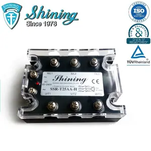 SSR-T25AA-H 25A Relay Dpdt Solid State Keandalan Tinggi 3 Fase