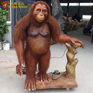 Animatronic su misura <span class=keywords><strong>Gorilla</strong></span> re tema parco divertimenti Zoo simulazione Indoor animale modello in vendita