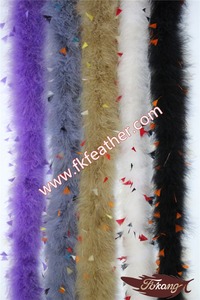 Rizado Púrpura Turquía Boas de Marabú Boa de <span class=keywords><strong>Plumas</strong></span> Con Punta de Triángulo - Product Image 4