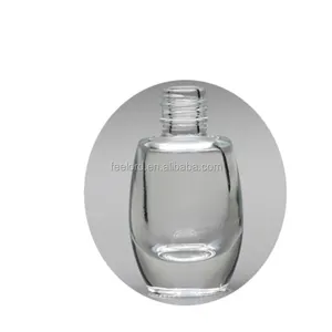 10ml round empty nail lacquer bottle clear nail polish packing bottle