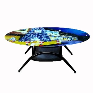 โต๊ะกาแฟรูปไข่กระจกนิรภัยคุณภาพสูงทันสมัย - Product Image 5