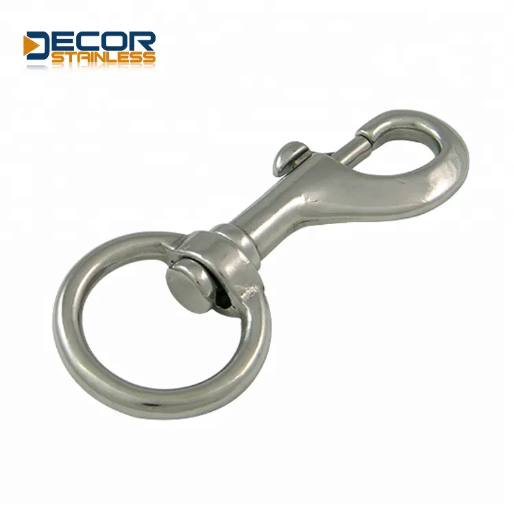 Stainless steel snap hook swivel trigger hook eye for dog