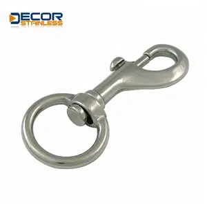 Stainless Steel Snap Hook Swivel Trigger Hook Eye For Dog