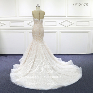 Nouvelle arrivée <span class=keywords><strong>Robe</strong></span> de mariée sans manches à encolure <span class=keywords><strong>ronde</strong></span> et illusion <span class=keywords><strong>Robe</strong></span> de mariée en tulle avec trompette <span class=keywords><strong>Robe</strong></span> de mariée sirène - Product Image 5