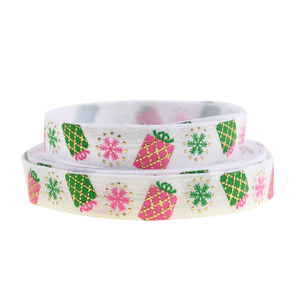 15mm stampa <span class=keywords><strong>albero</strong></span> di natale piega su nastro elastico artigianale regalo regalo fatto da te accessorio copricapo - Product Image 4