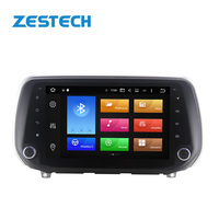 Radio Multimedia estéreo con GPS para coche, Radio con navegador, DVD, Android, 9 pulgadas, Santa Fe para Hyundai Tucson 2018 2019