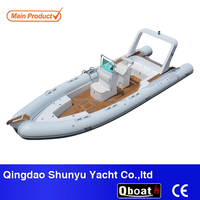 2024 ans nouveau design coque en aluminium 7.6M bateau à côtes gonflables