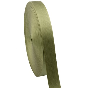 Herringbone Nylon Webbing Olive 20mm 1 1/4 Inch 1.5 inch in stock