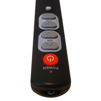 Control Remoto Universal de Aprendizaje con Botones Grandes, 6 Teclas, Código para Smart TV, STB, DVD, DVB, HiFi, Negro, 2 Pilas AAA