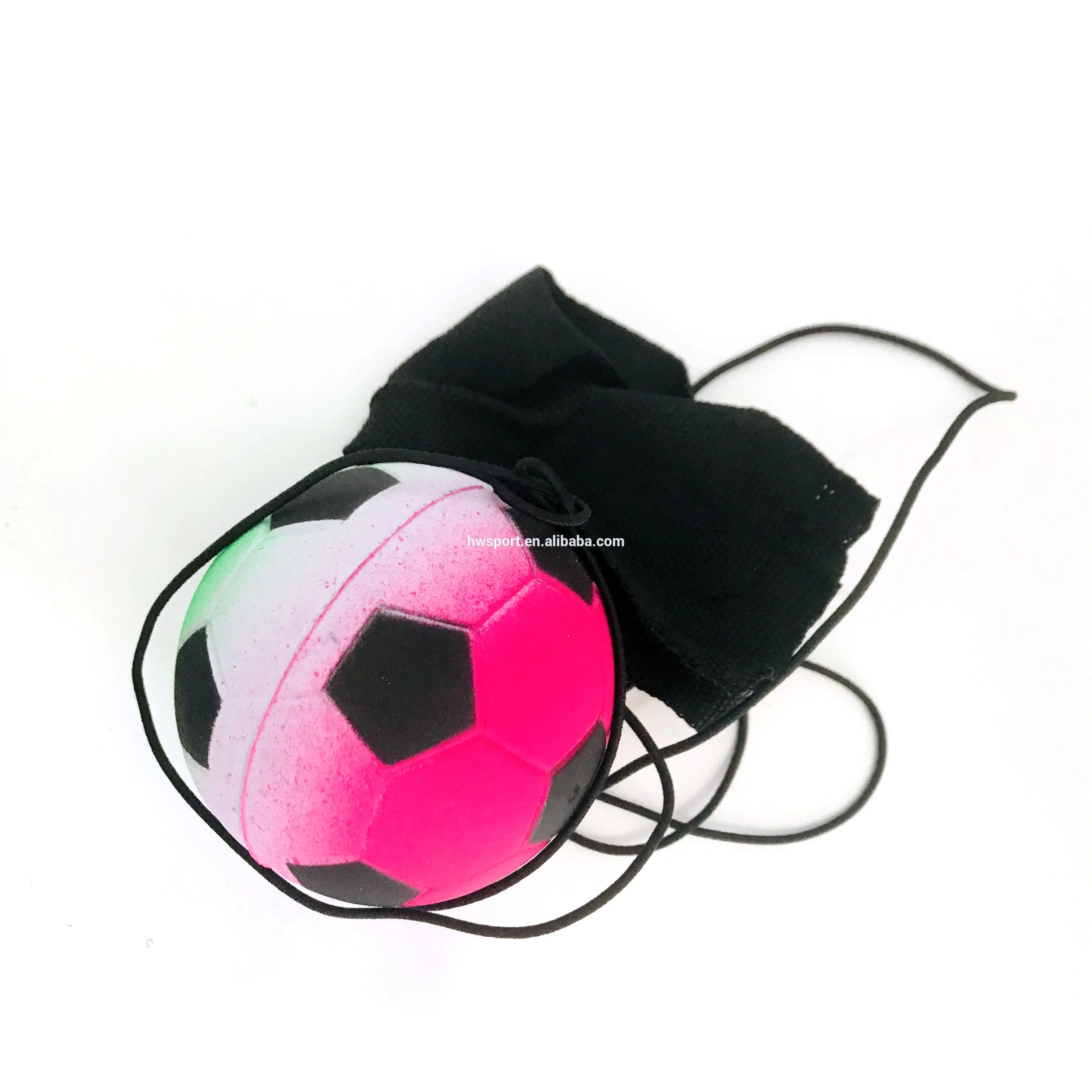 2019 nouveau jouet de nouveauté ballon de football en forme de 60mm rebondissant en caoutchouc poignet retour balle football yoyo balle jouets pour enfants