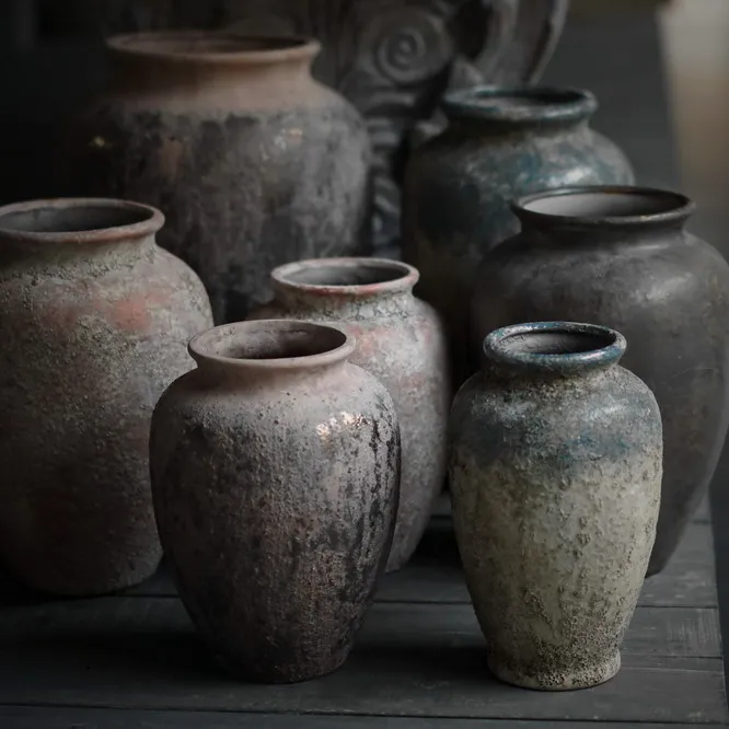 2018 Chaozhou Casa de cerámica de oro antiguo florero grande para centros de mesa