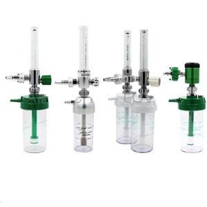 Lovtec Đồng Hồ Đo Lưu Lượng Y Tế Điều Chỉnh Oxy Din/Bs/Ohmeda Có Bình Tạo Độ Ẩm - Product Image 1