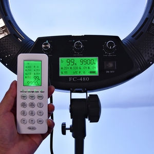 Pour FOSOTO FC-480 96W 480 LED <span class=keywords><strong>RGB</strong></span> 18 pouces anneau lumineux avec support rechargeable et sac pour la photographie - Product Image 2