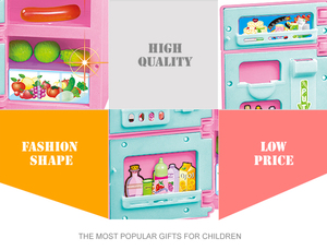 Prezzo a buon mercato casa giochi per bambini giocattoli di plastica elettrodomestico da cucina <span class=keywords><strong>frigorifero</strong></span> - Product Image 3