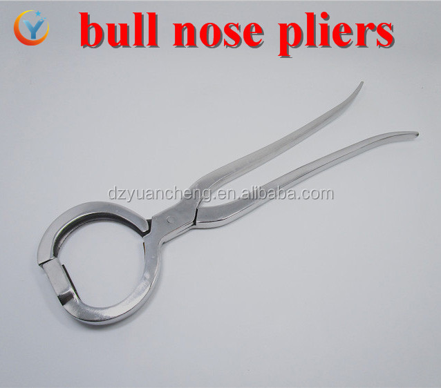 2-Pack Stainless Steel Bull Nose Pliers With Ring – 12 X 7.5 X 2 Cm, Polished, For Cattle Handling, Ranching & Veterinary Use