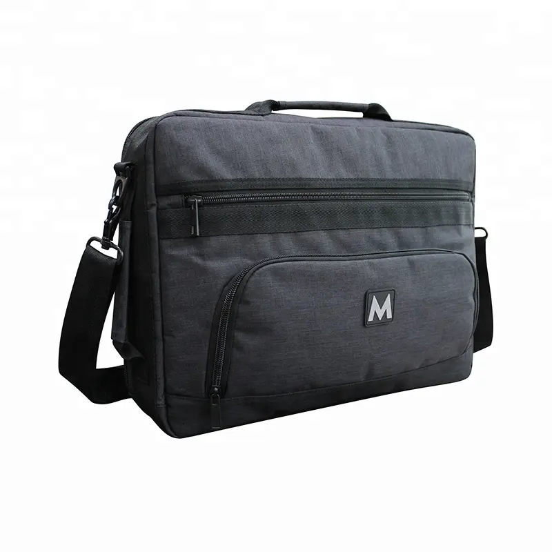 Multi function two tone business men's laptop bag briefcase backpack messager shoulder bag