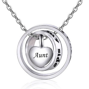 Non è più al mio fianco, per sempre nel mio cuore intagliato medaglione cremazione urna ciondolo ricordo - Product Image 1