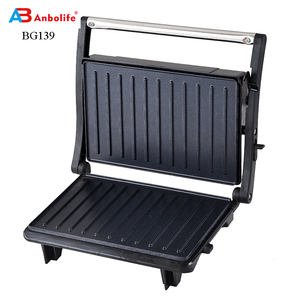 Dụng Cụ Nướng Bánh Sandwich Anbo Professional S.S Cover, Sandwich Press BBQ Grill Tấm Không Dính & Tay Cầm Cảm Ứng Mát Mẻ, 2 Lát Nướng Liên Hệ - Product Image 3