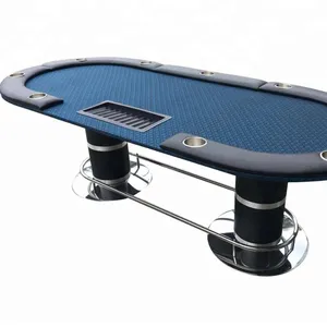 Table de poker avec pied sur socle, 96 pouces, 1 pièce