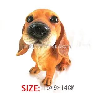 Dachshund heykelleri, polyresin dachshund figürinler, polyresin hayvan heykelcikleri