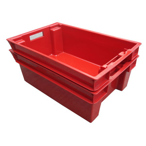 600*400*200mm Industrial Storage Container Basket Plastic <strong>Stackable</strong> <strong>Crate</strong> - Product Image 3