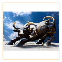 Statue de vache en bronze grandeur nature décorée pour l'extérieur, à vendre