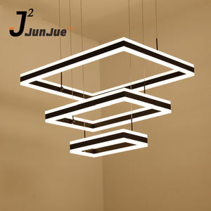 Moderna piazza acrilico lampade A sospensione a LED Dimmerabile lampadari a soffitto - Product Image 1