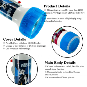 Lớn đầu linterna nhựa đèn flash LED Đèn pin đuốc - Product Image 3