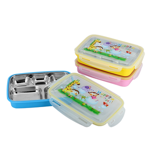 Lonchera Infantil de Acero Inoxidable, Hermética, con Tapa de Plástico Ecológica, Conserva la Frescura, Contenedor de Almacenamiento de Alimentos para Bebés - Product Image 2