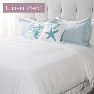 LinenPro 100% Point de Croix En Coton <span class=keywords><strong>Drap</strong></span> De Lit 5 Étoiles Hôtel Ensembles de Literie En Lin - Product Image 3