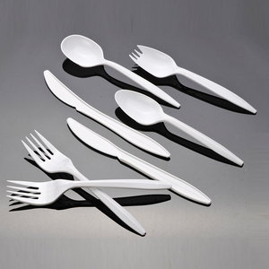 Peso Medio negro de plástico <span class=keywords><strong>desechables</strong></span> horquillas de utensilios <span class=keywords><strong>cubiertos</strong></span> proveedor - Product Image 6