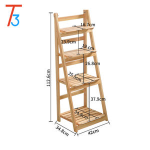 Pliant triangle <span class=keywords><strong>en</strong></span> <span class=keywords><strong>bois</strong></span> présentoir <span class=keywords><strong>pour</strong></span> magasin pot de fleur - Product Image 3