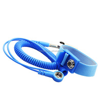 Gelang Anti Statis, Kawat Elastis 1.8 Meter PVC Anti Statis Tali Pergelangan Tangan ESD