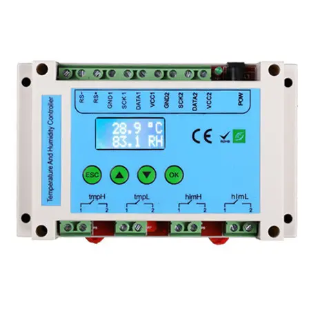 Controlador de humedad de temperatura para invernadero, sensor de temperatura y humedad profesional de 0.5% de precisión y uso Industrial