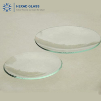 Verre d'horloge moderne transparent, convexe, de forme ronde