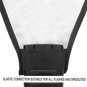 Diffuseur de <span class=keywords><strong>flash</strong></span> en tissu double face pour réflecteur d'appareil photo argent/blanc 2-en-1 pour <span class=keywords><strong>flash</strong></span> Pentax Olympus <span class=keywords><strong>Yongnuo</strong></span> - Product Image 3
