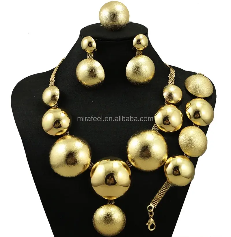 CJ596 Latest 4pcs hot sale jewelry set 18k gold plated