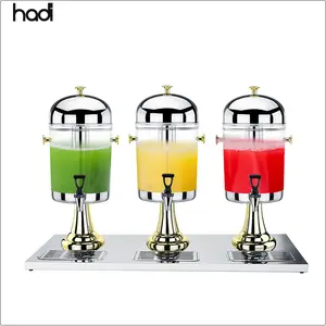 3 tanks restaurant koud soda dispenser commerciële limonade dispenser goud drink dispenser voor hotel