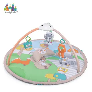 Konig儿童音乐游戏室地毯，带音乐和灯光投影儿童柔软婴儿游戏垫