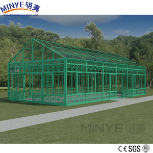 تصميم حديث معزول لفيلا شرفة وغرف شمس الفناء مع سقف من الزجاج المقسى مثلث - Product Image 3
