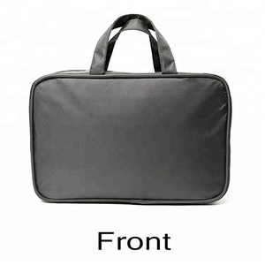 <span class=keywords><strong>Organizer</strong></span> Tas Kosmetik <span class=keywords><strong>Travel</strong></span>, Wadah Riasan Ritsleting Hitam dengan Wadah Kuas - Product Image 2