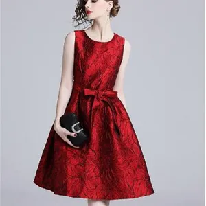 2019 ファッション女性赤包帯プリントドレス現代の大規模な在庫販売上の女性のドレス