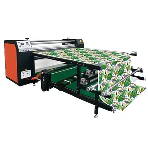 Whosale price digital textile calender fabric heat transfer flag flatbed roller press heatpress calendar machines