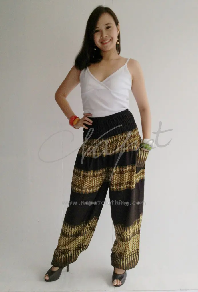 Ladies Casual Thai Traditional Printed Women Pants