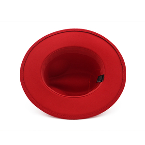 HUDANHUWEI all'ingrosso Unisex Panama cappelli in feltro Fedora da <span class=keywords><strong>uomo</strong></span> cappelli Fedora con decorazione M lettera cinturino in pelle - Product Image 5