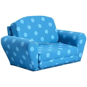 Green foam chair for kids , foldable circle kids beanbag sofa chair, stretchable and folding seat