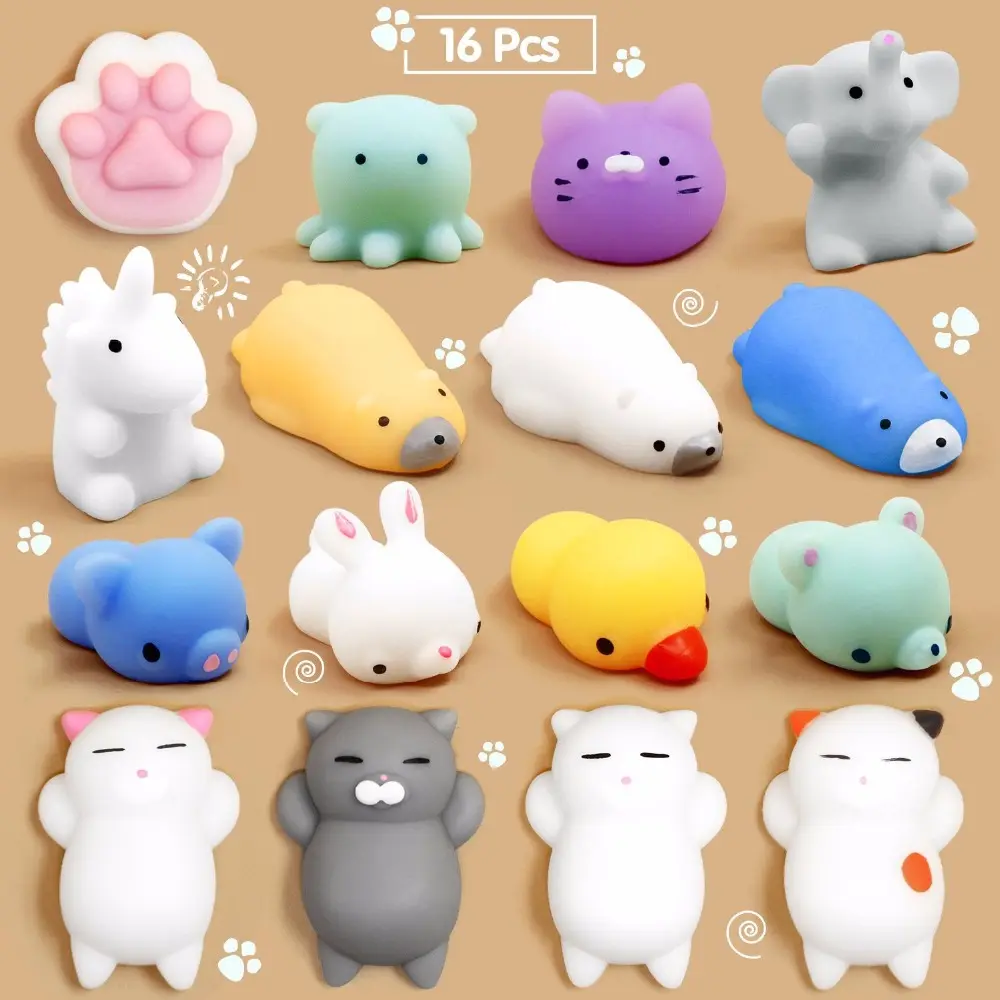 Wholesale Squishy Slow Rising Rubber Mochi Squishy Silicone Anti Stress Toys