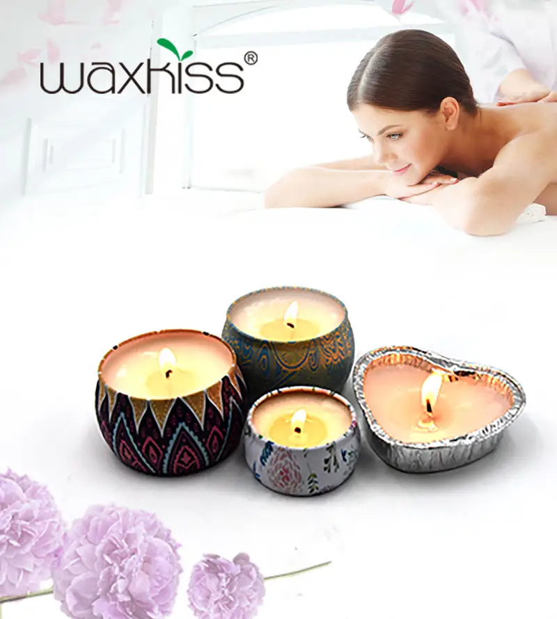 En gros sans parfum huile Essentielle bougie de Massage par waxkiss